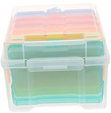 DIYEAH Foto-aufbewahrungsbox Aus Robustem Multifunktionale Organizer-Box Für Fotos Karten Schmuck Und Kleine Gegenstände Praktischer Und Tragbarer Foto-Keeper Zur Ordentlichen Aufbewahrun