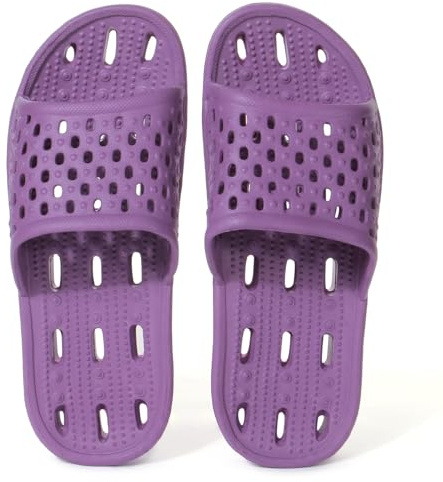 WOTTE Badeschlappen Damen Herren rutschfeste Badelatschen Schnell Trocknende Duschhausschuhe Badeschuhe Sommersandalen Unisex Gr. 36-44