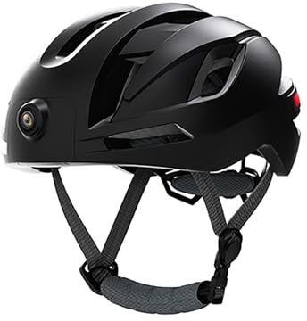 Plyisty Bike Helmet with Camera 1080P HD Video Recorder and WiFi Smart Cycling Helmet with Rear Light, Music Player, Remote Control for Roadcam App