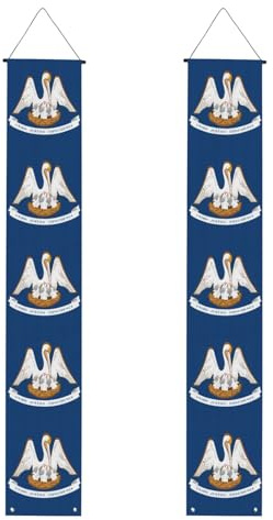 Louisiana-Flagge, Druck, Halloween-Türbanner, Veranda-Banner für Haustür, Innen- und Außendekoration
