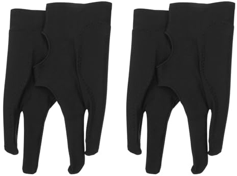 FELTECHELECTR 4 Stück Pack Zeichenhandschuhe für Grafiktablett 2 Finger Handschuhe mit 3 Lagigem Anti Schmier Gewebe Elastisch Atmungsaktiv für Linke und Rechte Hand Kompatibel mit Stift