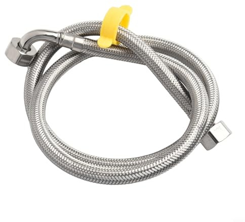 Stainless Steel Flexible Hose, Elbow Water Inlet Pipe, Connector For Boiler, Kitchen Sink Supply Line, Bathroom Tap Flexible Tube, Toilet Cistern Fill Hose, Hot And Cold(100cm)