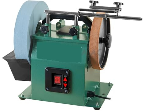 Poliermaschine, 10-Zoll-Low-Speed-Schleifmaschine Positive Und Umgekehrte Weiße Korundschleifmaschine Wassergekühlte Schleifpoliermaschine 220 W