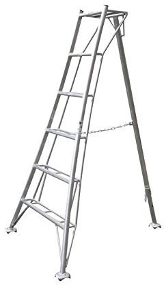 Tripod Ladder Aluminium Arborist, 1 leg Adjustable 3.3m