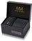Cravate Hommes Pointillé noir et mouchoirs de poche, boutons de manchette et Pinces à cravates | Coffret cadeau | Accessoires de Fete de Mariage