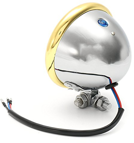 Alamor Motorrad Halogen Scheinwerfer Hi/Lo Beam Für Harley Bobber Chopper-#1