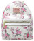 Loungefly x Disney The Aristocats Marie Floral Allover-Print Mini Backpack (White/Pink Multi, One Size) Rucksack Daypack