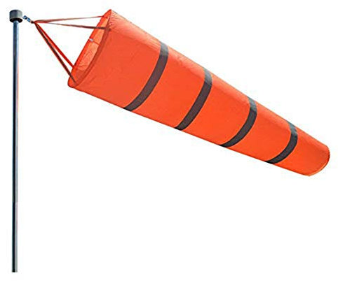Originalidad 60 Inches Airport Windsock Rip-Stop Outdoor Rainbow Wind Measurement Sock Bag with Reflective Belt