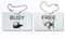 KaiserstuhlCard Magnete Türschild Free Busy englisch Besetzt Frei Schild Anhänger Wendeschild Fisch Fish Symbole