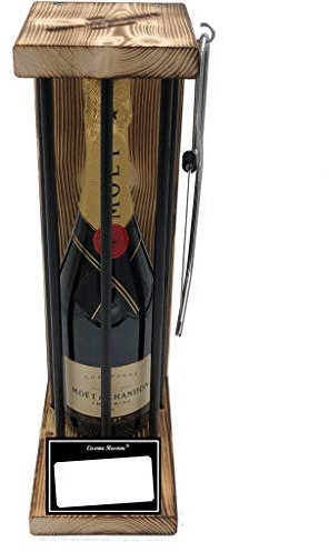 Moet Neutral zum Beschriften Geschenk Eiserne Reserve Black Edition incl. Notsäge Text s/w Neutral zum Beschriften Champagner (1 x 0.75 l)