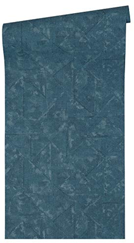 Architects Paper Absolutely Chic Non-Woven Wallpaper in Ethnic Look 10.05 m x 0.53 m Blue Grey Metallic Made in Germany 369751 36975-1
