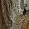 MYRU 1 Pair Black and Gold Sheer Curtains for Living Room Jacquard Luxury Tulle Curtains (Gold, 2 x 66x90 Inch)