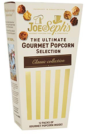 Joe & Seph's Ultimate Popcorn Selection Box - 12 x Mini Bags | Handmade in the UK | Suitable for Vegetarians | Gluten Free | Air-popped | All-natural ingredients - 84 g