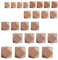 NUOBESTY 24 Stück 10-20MM Natürliche Geometrische Holzperlen Holzkugeln Unvollendete Geometrische Holz Lose Perlen mit Loch für DIY Basteln Halskette Armband Schmuck Herstellung Zubehör