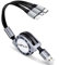 MINLU 1.2m Cable cargador retráctil múltiple 3A, 1 Piezas 3 en 1 Cable de Carga USB Múltiple con teléfono/Tipo C/Micro USB para teléfono 12 11 Xs/Tablets/Samsung Galaxy/Pixel/Huawei/LG/Xiaomi (Gray)