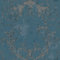 Barock- & Ornament-Tapete Vlies Barocktapete Blau Tapete für Büro Diele/Flur | Blau Silber | 10,05 x 0,53 m