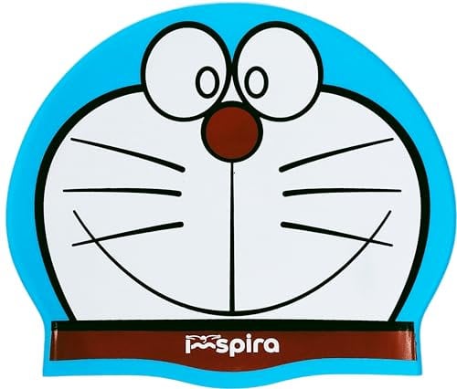 Cuffia in Silicone GATTINO BLU | Cuffia da Nuoto | Cuffia da Piscina | Grande Comfort e Aderenza | Arte e Nuoto