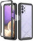 XINNI Coque pour Samsung Galaxy A32 4G Antichoc Housse avec Protège écran, 360 Degrés Full Body Etui Solide Double Face Bumper Portable Transparent Housse