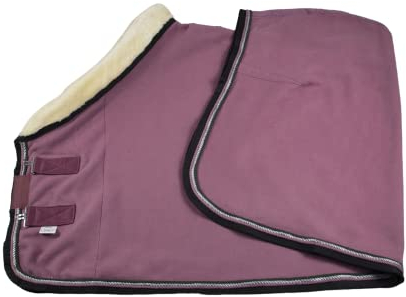 WAGNER Fleece Abschwitzdecke mit Fellkragen (Altrosé, 115)