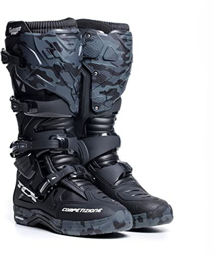 TCX Herren Comp Evo 2 Michelin Motorradstiefel, Black Camo, 42 EU