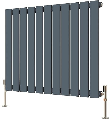Radbliss Radiatore orizzontale a schermo piatto 600x748mm antracite grigio opaco design singolo RAD riscaldamento centralizzato