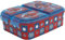CARTOON Portamanos multicompartimento de plástico reutilizable Spiderman Marvel, fiambrera con tres compartimentos, escuela de ocio