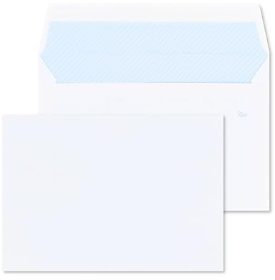 RAYLU PAPER - Weiße Briefumschläge aus Papier mit Haftklebung zum Versenden von Dokumenten und Briefen, leicht versiegelt, 90g/m² Stärke (C5, 500 Stück)