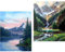 2 Stück Diamond Painting Erwachsene Landschaft-Berg 5D Diamant Painting Set Bilder Erwachsene,DIY Personalisiert Basteln Bilder Dekorationen für Home Wand Décor(2er set,30x40cm)