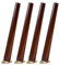 4X Holz Möbelfüße Schräg Konisch Möbelfüße Massivholz Ersatz Tischbeine, mit Montageplatte Gummipads für Sofa Bett Schrank Couch Stuhl (60cm,walnut-Tilt)