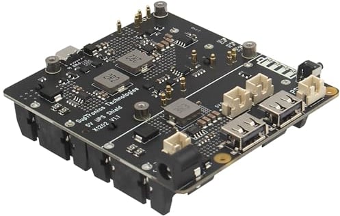 Geekworm Raspberry Pi 5 UPS (X1202), 4-Cell 18650 UPS (Max 5.1V 5A Output) with Wide 6-18V Input | Auto Power On | Safe Shutdown | Power Loss Detection