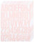 2 Inch Sticky Vinyl Letter Number Stickers,4 Sheets Self Adhesive Stick On Alphabet Symbol Sticker for Scrapbook, Bottle Decor - Pink