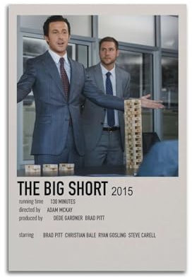 suumyo The Big Short Poster, Raumdekoration, ästhetisches Poster, künstlerisches Poster für Schlafzimmer, Wohnzimmer, Wände, 30 x 45 cm, ungerahmter Stil