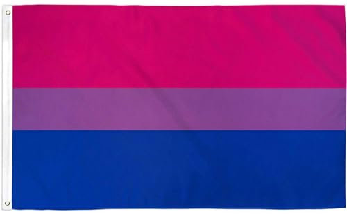 Bandera de orgullo bisexual de 3 x 5 pies para exteriores, bandera de arco iris, decoración para fiesta de desfile