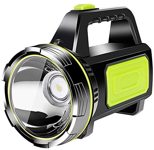 ZONJIE Rechargeable Hand Torch, Bright Flashlight, Handheld Torch, Large Battery 6000mAh Long Lasting Powerful, 2 Light Modes Search Light for Camping, Hiking