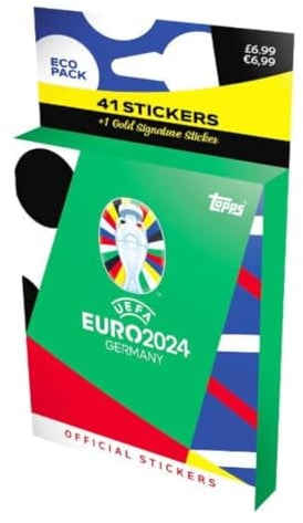 Topps linzensierte Original Sticker - Eco Pack + Heartforcards® Versandschutz