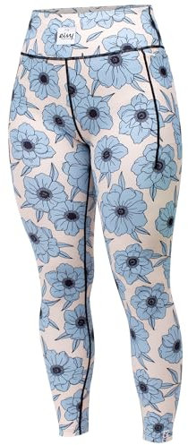Eivy Damen Pocket Tights Leggings, Blue Flower, M EU