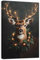 ZQQART Weihnachts Leinwandbild Rentier Malerei Drucke Tier Hirsch Gemälde Wanddekoration Winter Poster Drucke Weihnachts Heimdekoration gerahmt(Braun,40x60cm)