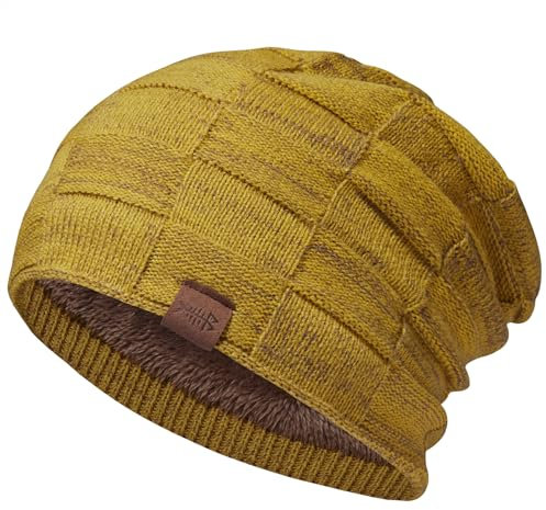 Bassdash Bonnet d'hiver Ample doublé Polaire épaisse pour Homme et Femme en Tricot Chaud