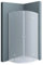 doporro Duschkabine 80x80 viertelkreis Dusche Duschabtrennung ESG-Sicherheitsglas Satiniert inkl. Easy-Clean-Beschichtung Ravenna02VS
