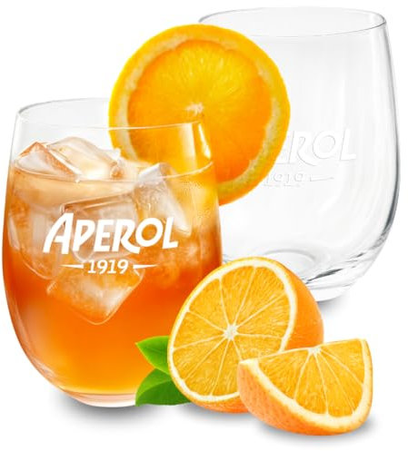 Maxito Aperol Spritz Gläser im 2er Set ∣ Modernes Design für Cocktail Gläser ∣ Ideal als Aperol Spritz Geschenkset ∣ Aperol Geschenk ∣ Trinkgläser Set