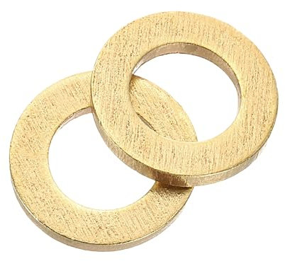 sourcing map Lot de 30 rondelles plates M8 en laiton - 14 mm de diamètre extérieur et 1,5 mm d'épaisseur - Pour vis, boulons, écrous