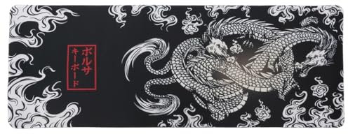 lachineuse Tapis DE Souris XXL - Dragon Noir - Mythes et Traditions - 800 x 300 x 3 mm - Déco d'Asie - Antidérapant et Résistant à l'eau - Déco Bureau - Idée Cadeau Japon Asie