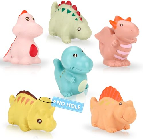 Jouets de Bain sans Trous pour bébés de 1 an et Plus, 6 Jouets Aquatiques Dinosaures, résistants aux moisissures, Jouets de Piscine et de Bain pour Enfants de 1 à 4 Ans et Plus, idée