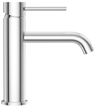 BALNEO Robinet Lavabo – Mitigeur pour contrôle précis de l’eau – Robinetterie Salle de Bain en acier inoxydable – Fabrication haut de gamme pour une longue durabilité – Chrome – Modèle 1