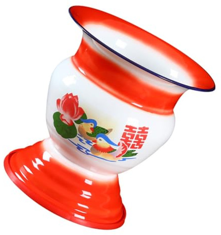 ZUNOXAZ Pot de Chambre Émaillé Portable Rouge Siège Entraînement pour Adultes Léger et Facile à Nettoyer Adapté Aux et Personnes Âgées