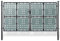 vidaXL Verja negra con dos puertas de entrada dimensiones 300x250cm con 3 llaves