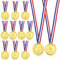 Pllieay 24 Stücke Gold Medaillen Kunststoff Gold Gewinner Medaillen für Kinder Sport Party, Wettbewerb, Preise