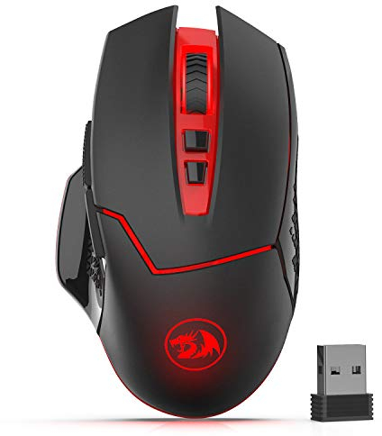 Redragon M690-1 Wireless Gaming Mouse with DPI Shifting, 2 Side Buttons, 2400 DPI, Ergonomic Design, 8 Buttons-Black