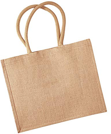 Westford Mill Jutetasche/Einkaufstasche, 21 Liter (2 Stück/Packung) (Einheitsgröße) (Natur)