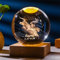 qianyue Laser Gravierte Sternzeichen Kristallkugel Miniatur 3D Kristall Handwerk Dekoration Glas Kugel Dekoration Zubehör Geschenk (80mm, Stier)